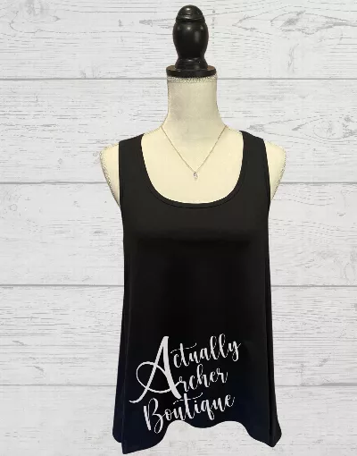 Black Sleeveless Hi Low Hem Tank Top